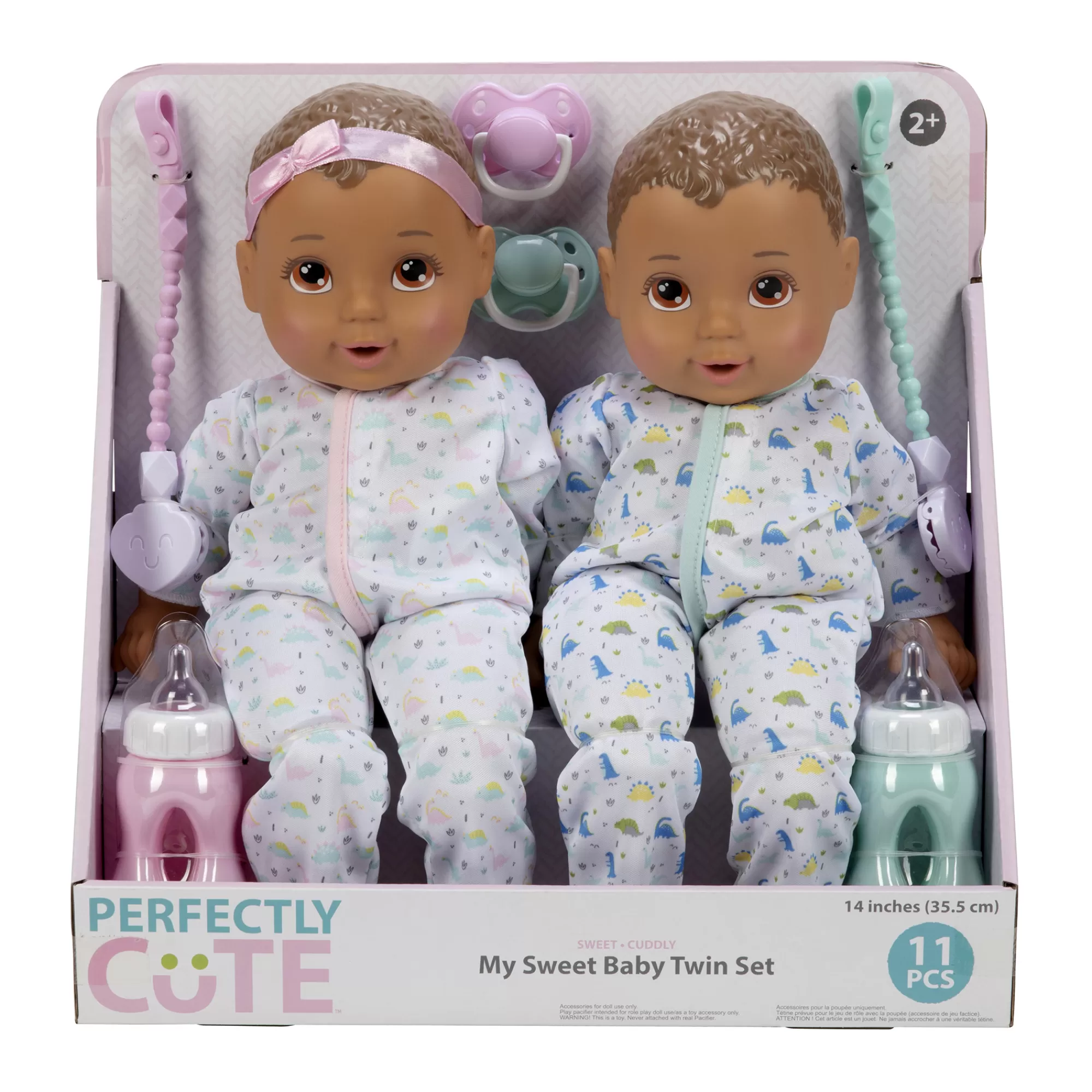 Perfectly Cute® Dolls & Accessories<14-Inch My Sweet Baby Twins Twin B/G Dolls Brunette With Brown Eyes