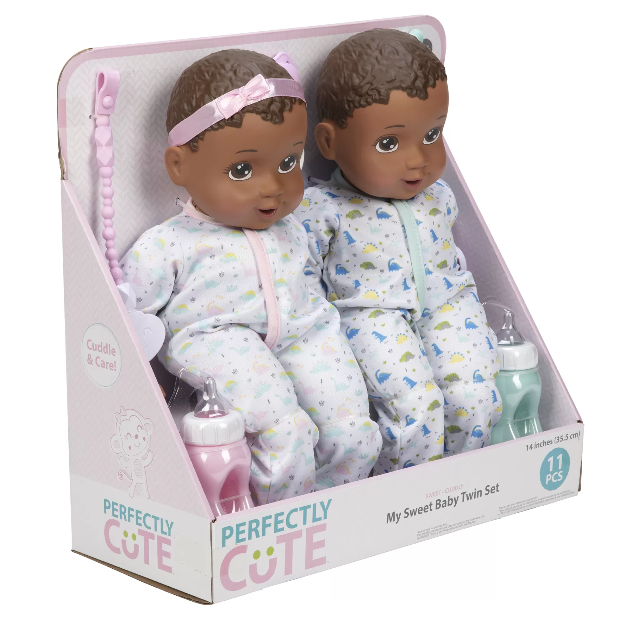 Perfectly Cute® Dolls & Accessories<14-Inch My Sweet Baby Twins Twin B/G Dolls Dark Brunette With Brown Eyes