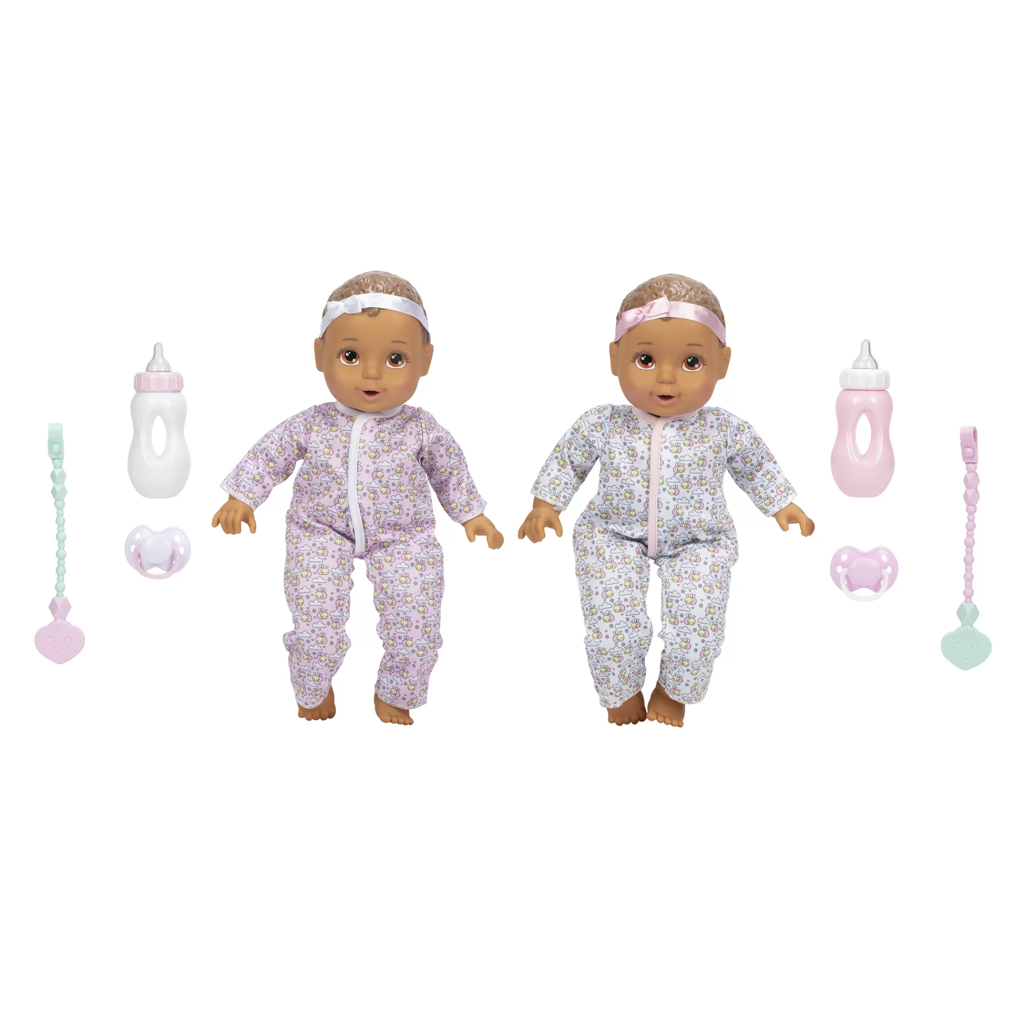 Perfectly Cute® Dolls & Accessories<14-Inch My Sweet Baby Twins Twin Girl Dolls Brunette With Brown Eyes