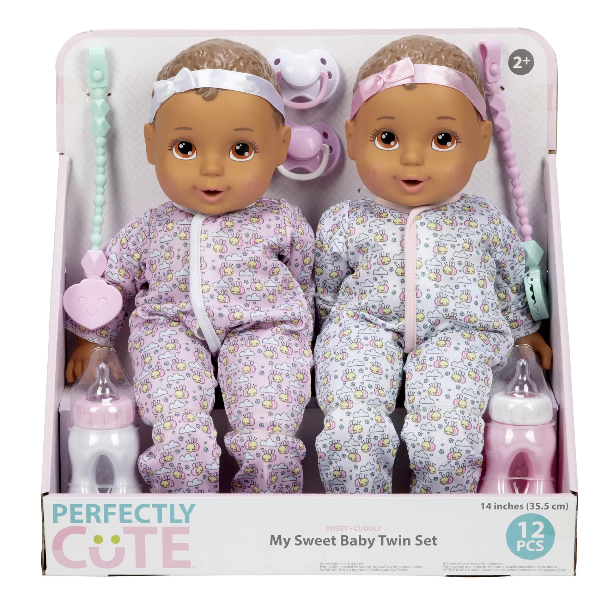 Perfectly Cute® Dolls & Accessories<14-Inch My Sweet Baby Twins Twin Girl Dolls Brunette With Brown Eyes