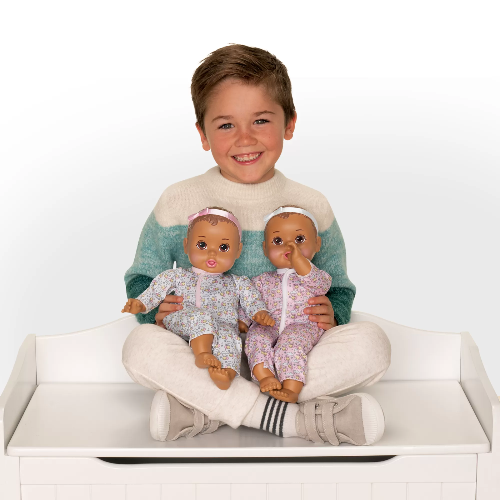 Perfectly Cute® Dolls & Accessories<14-Inch My Sweet Baby Twins Twin Girl Dolls Brunette With Brown Eyes
