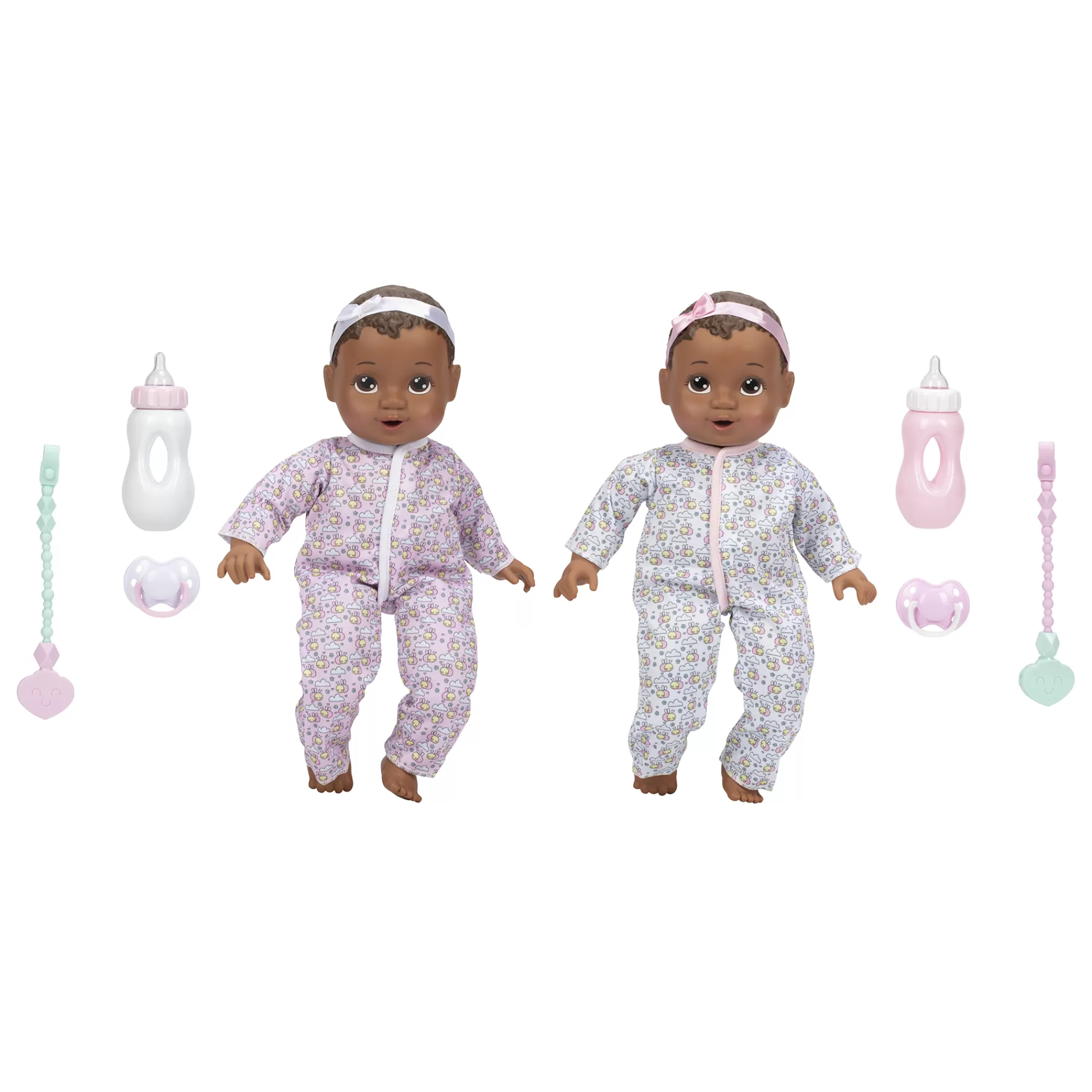Perfectly Cute® Dolls & Accessories<14-Inch My Sweet Baby Twins Twin Girl Dolls Dark Brunette With Brown Eyes