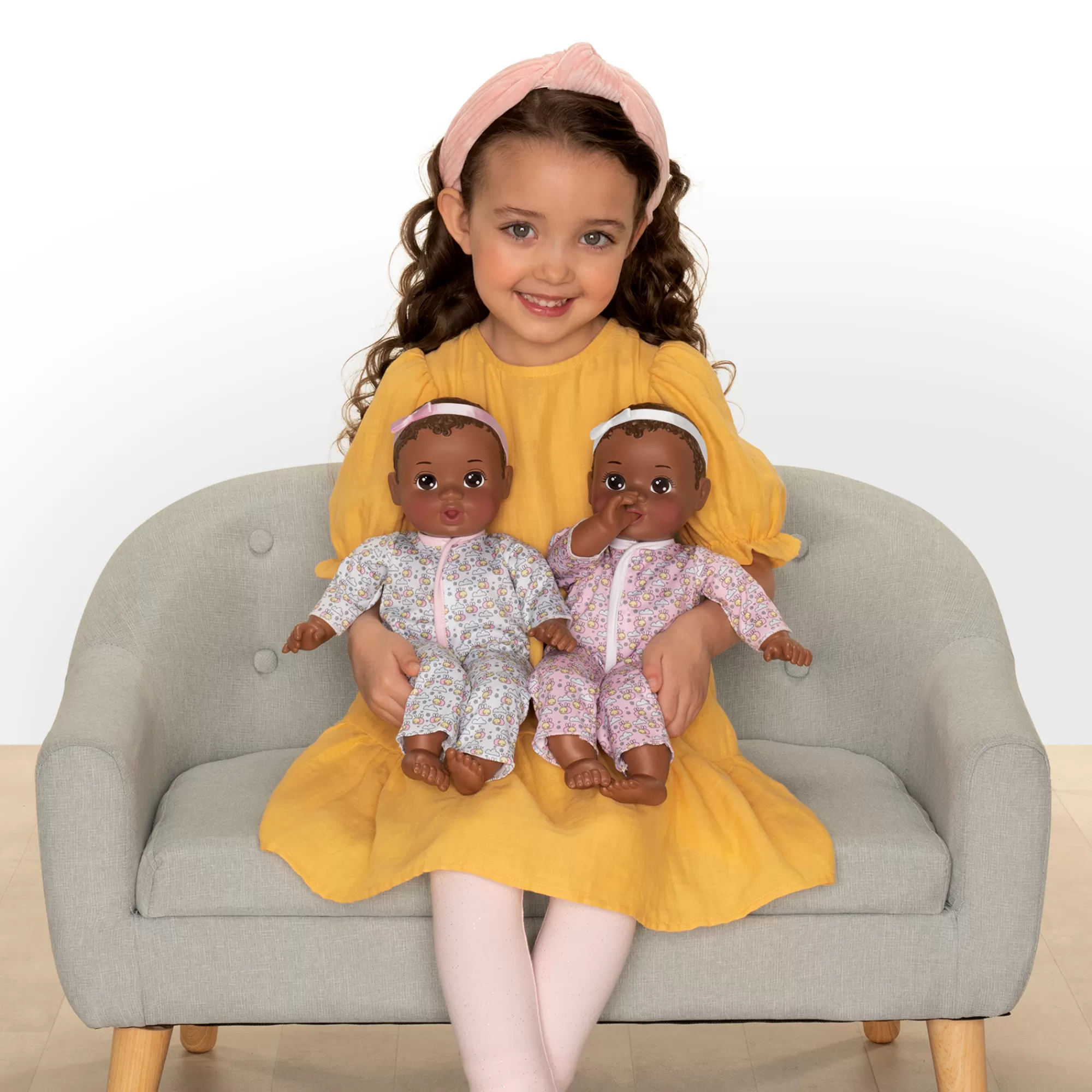 Perfectly Cute® Dolls & Accessories<14-Inch My Sweet Baby Twins Twin Girl Dolls Dark Brunette With Brown Eyes