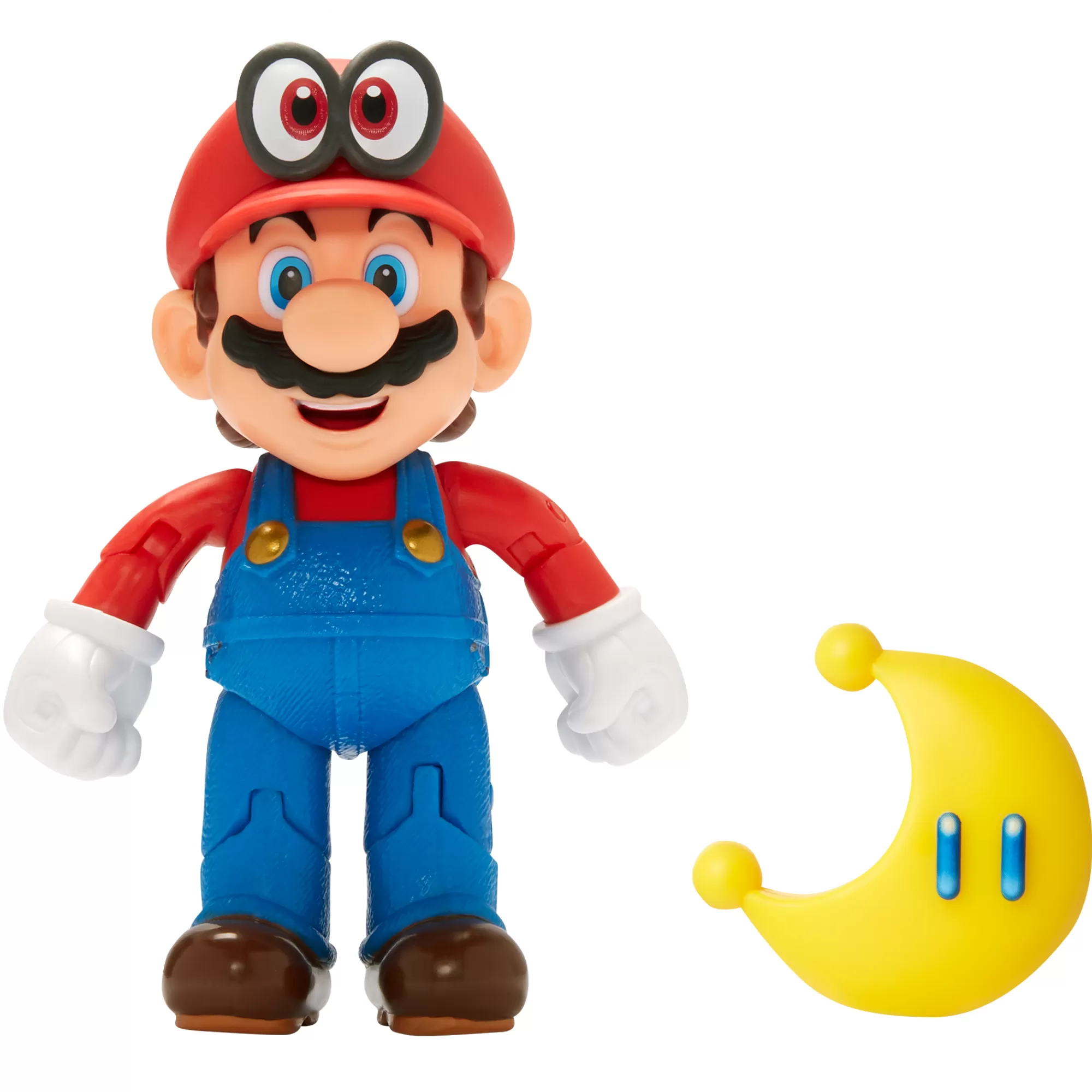 Super Mario™ Toy Figures<Mario And Cappy With Yellow Power Moon 4-Inch Articulated Figure