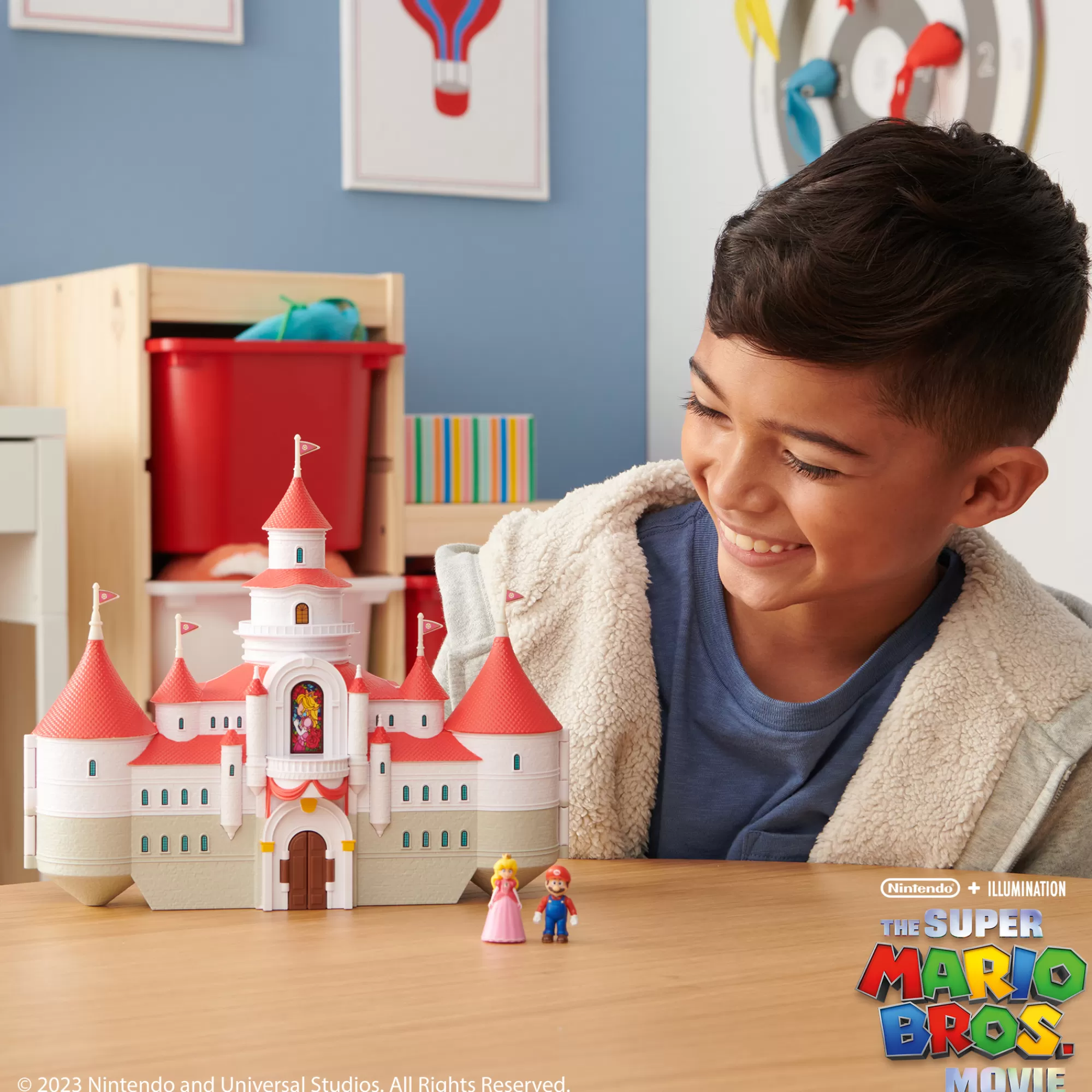 The Super Mario Bros. Movie Playsets & Accessories<Mushroom Kingdom Castle Playset With Mini 1.25-Inch Mario And Princess Peach Figures