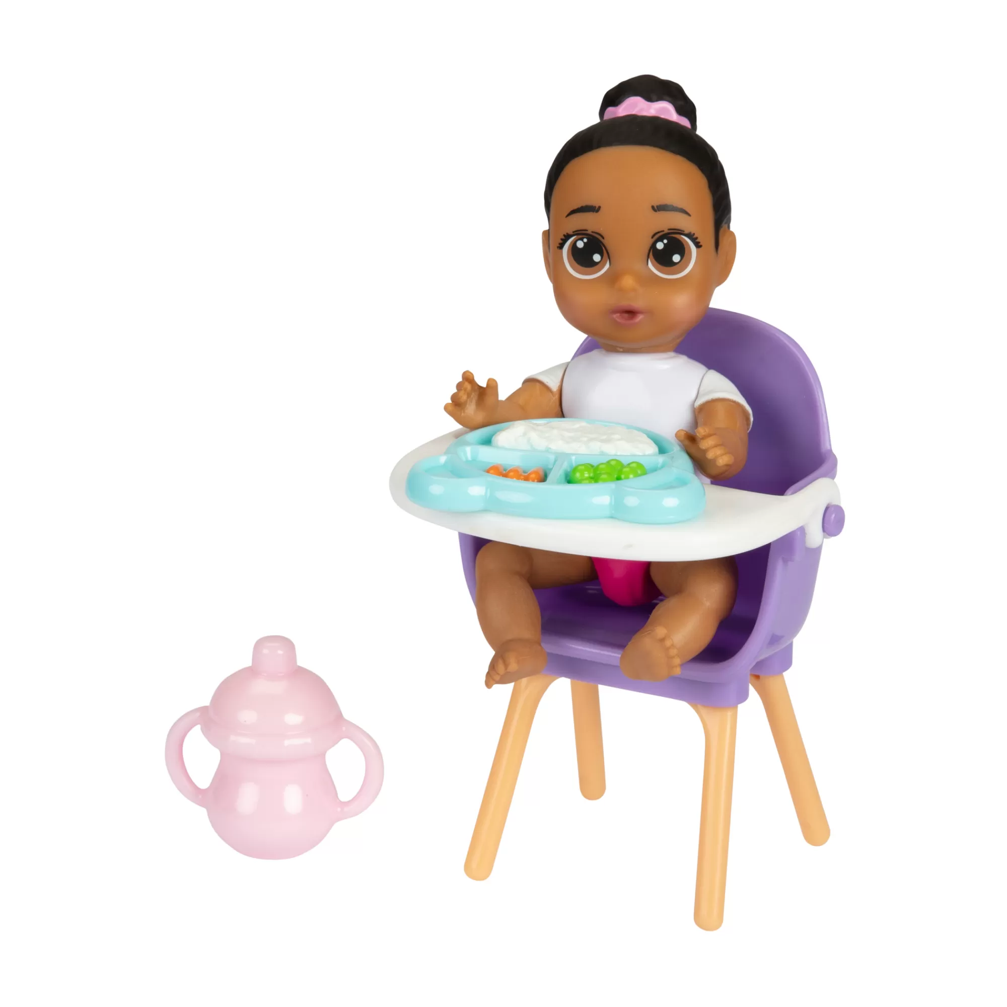 Perfectly Cute® Dolls & Accessories<My Lil Babies 4-Inch Dark Brown Ponytail Brown Eyes Doll
