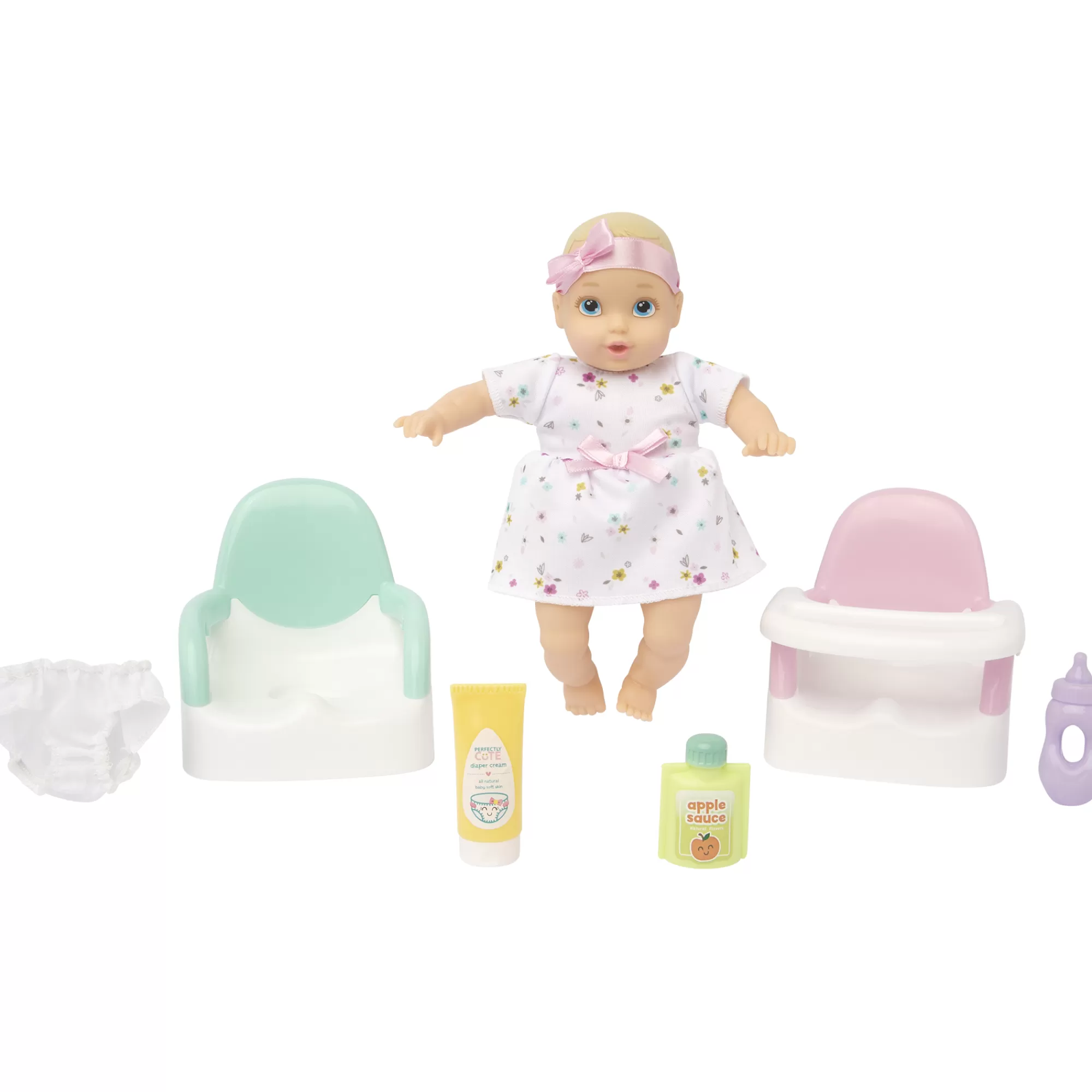 Perfectly Cute® Dolls & Accessories<My Lil' Baby Feed & Go Playset 8-Inch Doll Blonde With Blue Eyes
