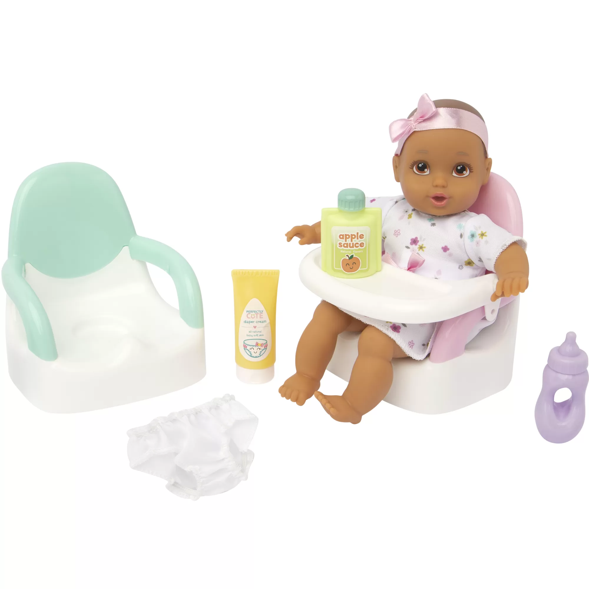 Perfectly Cute® Dolls & Accessories<My Lil' Baby Feed & Go Playset 8-Inch Doll Brunette With Brown Eyes