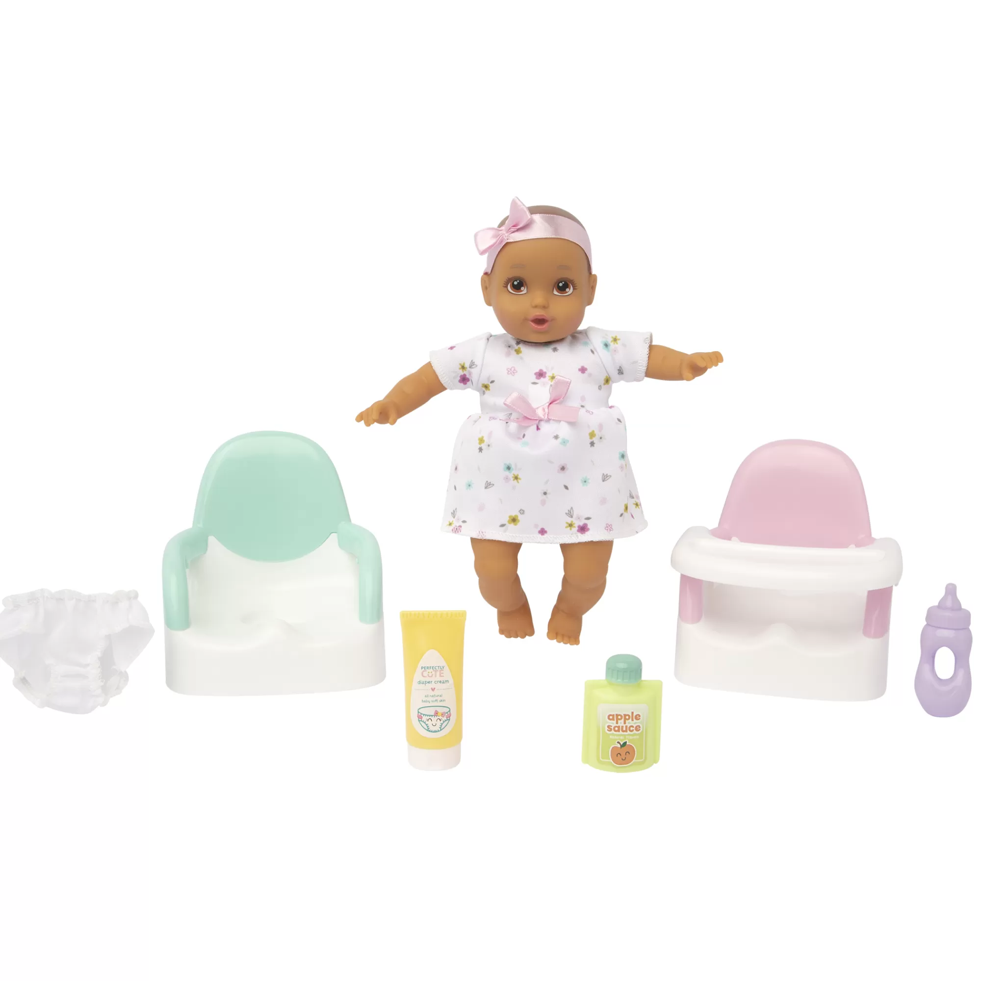 Perfectly Cute® Dolls & Accessories<My Lil' Baby Feed & Go Playset 8-Inch Doll Brunette With Brown Eyes