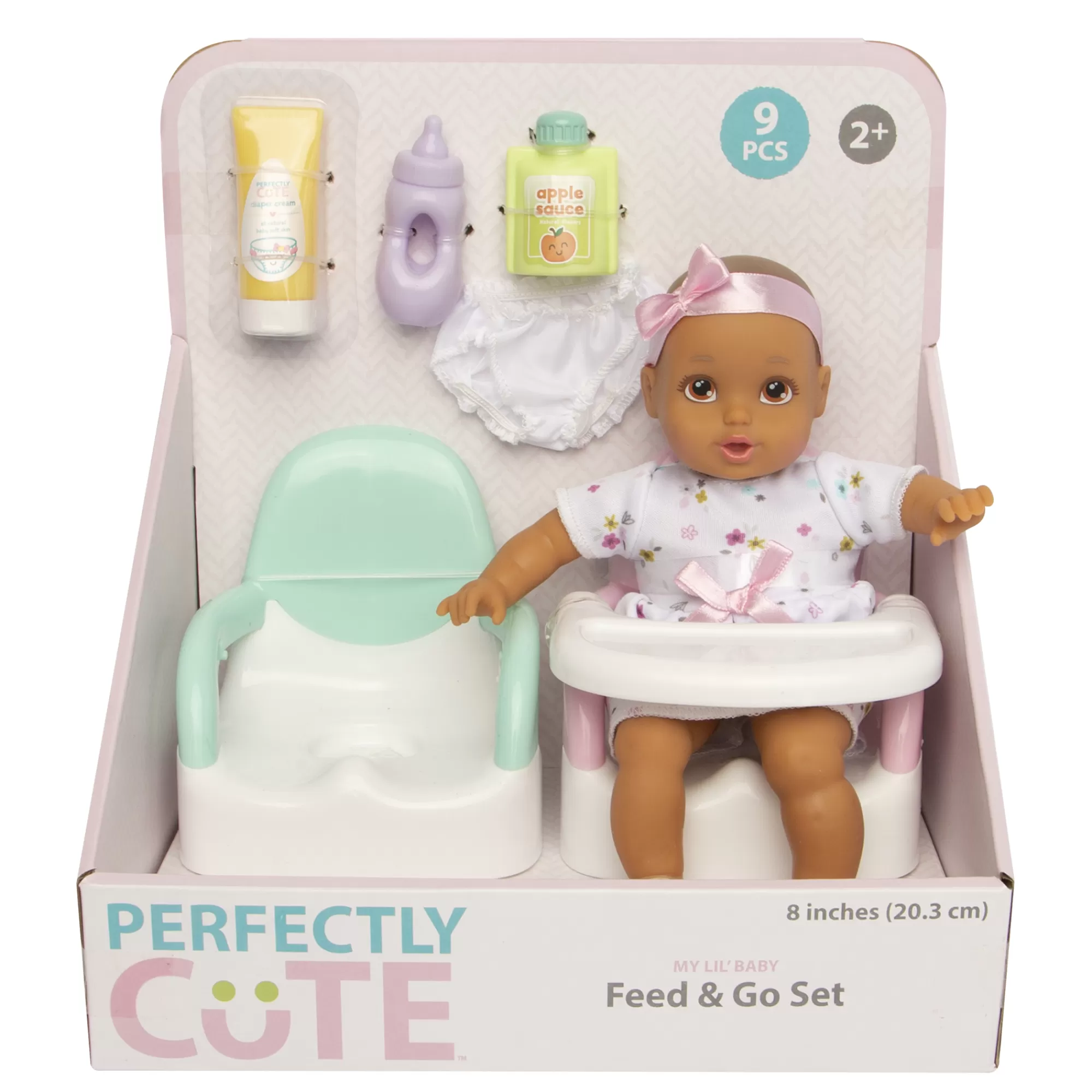 Perfectly Cute® Dolls & Accessories<My Lil' Baby Feed & Go Playset 8-Inch Doll Brunette With Brown Eyes