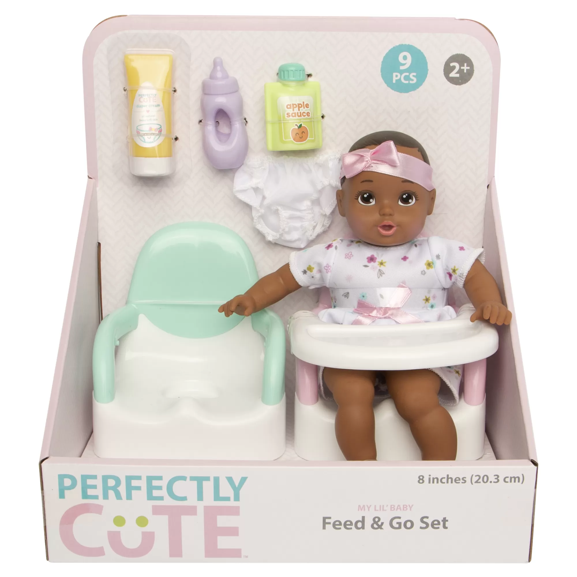 Perfectly Cute® Dolls & Accessories<My Lil' Baby Feed & Go Playset 8-Inch Doll Dark Brunette With Brown Eyes